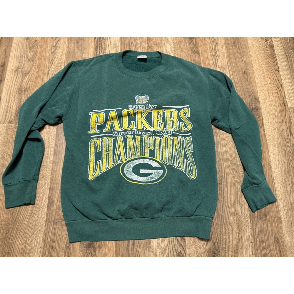 Vintage Delta Sweater, Men's Large, Wisconsin Green Bay Packers NFL Team Apparel